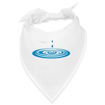 Tropfen in das Wasser_g1 - Bandana - Weiß - Vorne