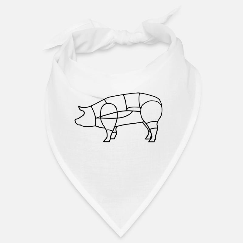 charcutier découpe de cochon charcuterie BBQ grill Bandana