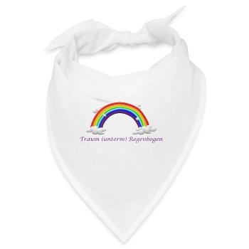 Traum Regenbogen - Bandana - Weiß - Vorne
