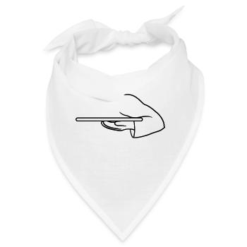 brett ober tablett tragen hand arm kellner halten - Bandana - Weiß - Vorne