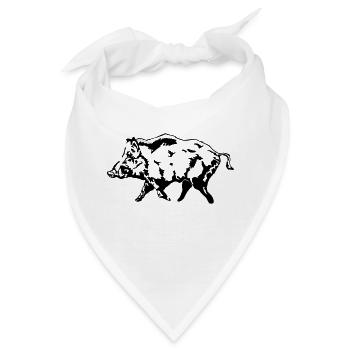 wildschwein - Bandana - Weiß - Vorne