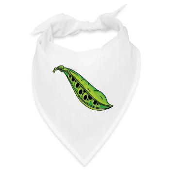 Totenkopf Erbsen - Bandana - Weiß - Vorne