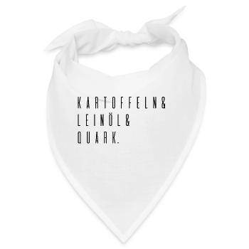 Kartoffeln Leinöl und Quark - Bandana - Weiß - Vorne