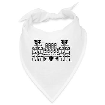 free party sound system - Bandana - Weiß - Vorne