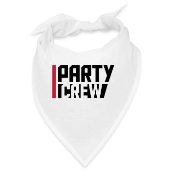 spass party crew roter balken freunde team crew cl - Bandana - Weiß - Vorne