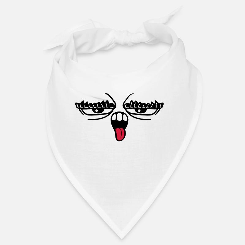 langue sortir la bouche 2 sourcils yeux Bandana