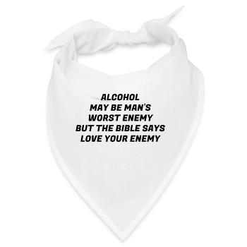 Alcohol - Drunk - Bier - Alkohol - Party - Humor - Bandana - Weiß - Vorne