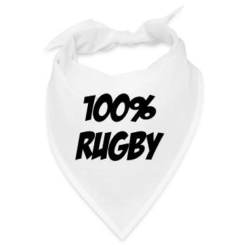 Rugby - Rugbyman - Sport - Fighter - Fight - Bandana - Weiß - Vorne