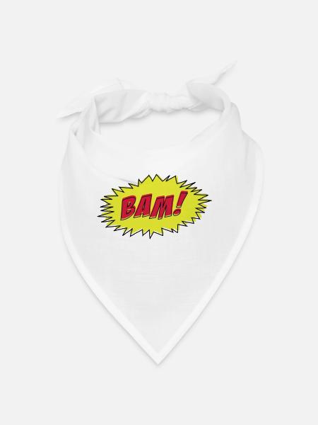 Comic Book BAM! - Bandana - white - Front