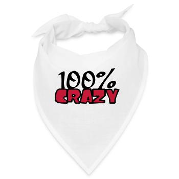 verwirrt 100 hundert prozent comic cartoon text sc - Bandana - Weiß - Vorne