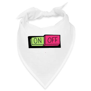 on und off button - Bandana - Weiß - Vorne