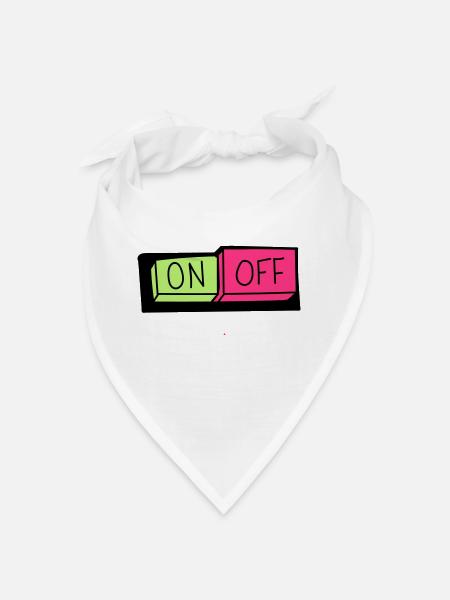 on und off button - Bandana - Weiß - Vorne