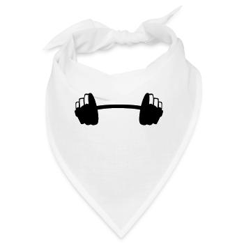 Hantel Krafttraining Bodybuilding Gewicht 8 - Bandana - Weiß - Vorne
