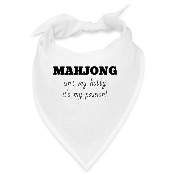 Mah-Jongg / Mah Jongg / Spiel / Puzzle - Bandana - Weiß - Vorne