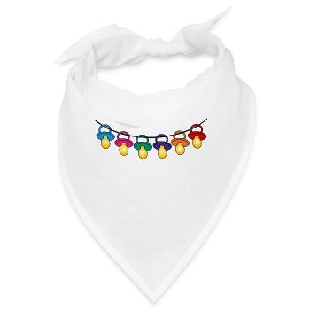 farbige Schnuller auf der Leine - Bandana - Weiß - Vorne