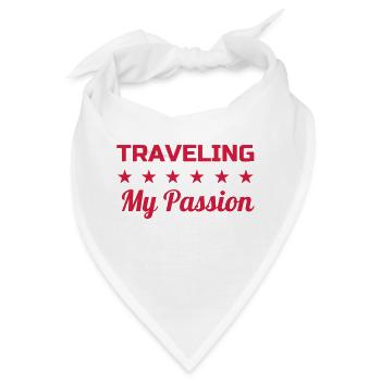 Reisen / Reisende / Urlaub / Tourismus - Bandana - Weiß - Vorne