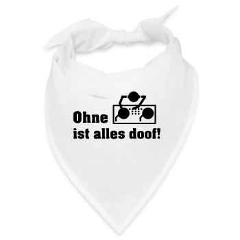 ohne dj - Bandana - Weiß - Vorne