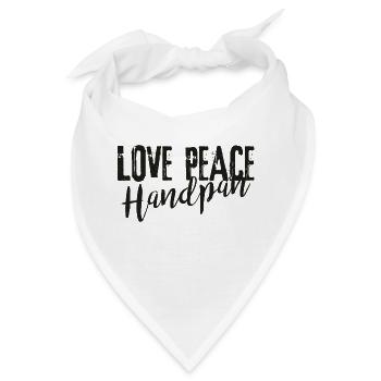 LOVE PEACE Handpan - black - Bandana - Weiß - Vorne