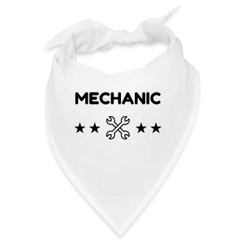 Mechanik / Mechaniker / Auto / Garage - Bandana - Weiß - Vorne