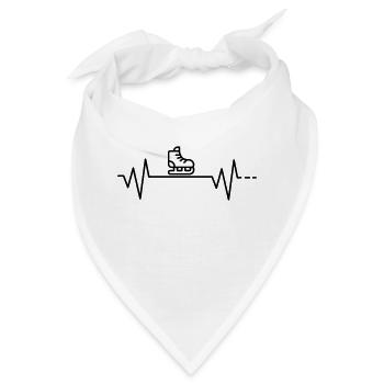 Herzschlag Schlittschuh Eiskunstlauf Laufen Eis - Bandana - Weiß - Vorne
