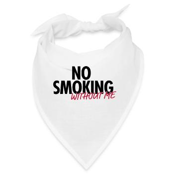 no smoking without me - Bandana - Weiß - Vorne