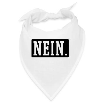 Nein - Bandana - Weiß - Vorne