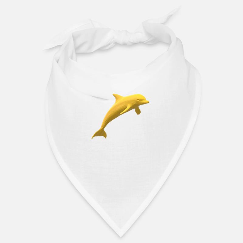 Dauphin or - Bandana - blanc