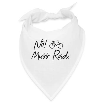 nö muss rad - Bandana - Weiß - Vorne