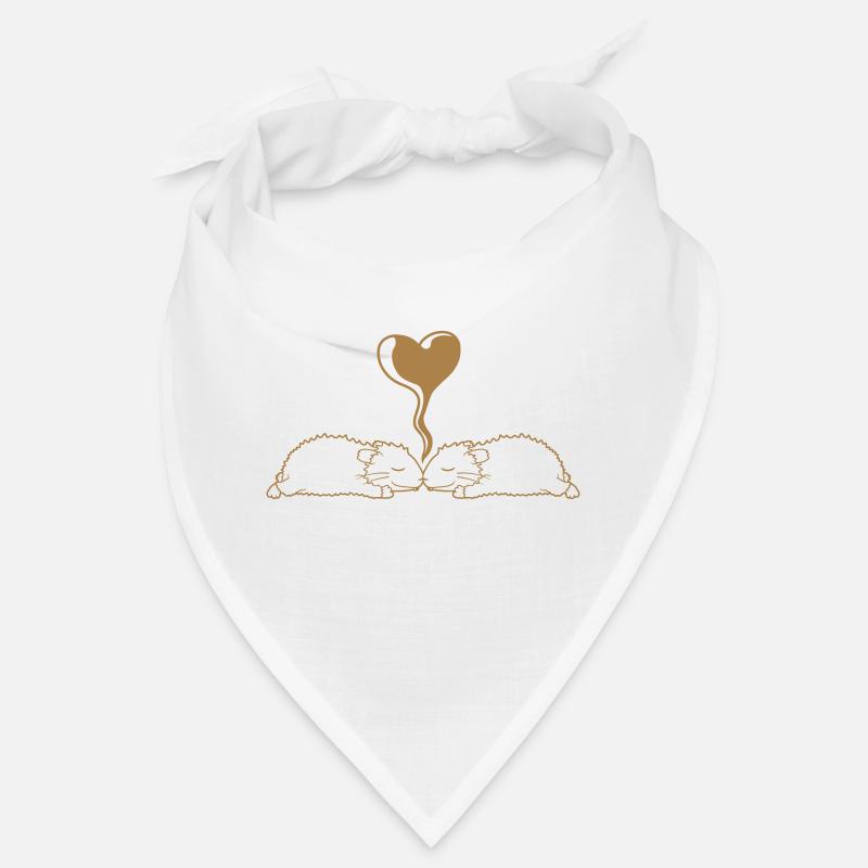 2 Cute Hamsters in Love Rabbit Rabbit Sleeping Bandana