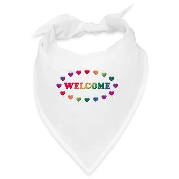Welcome (Herzlich Willkommen) - Bandana - Weiß - Vorne