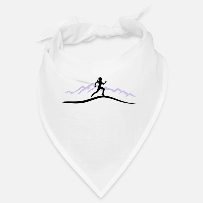 Running Woman, Runner & Mountains Bandana