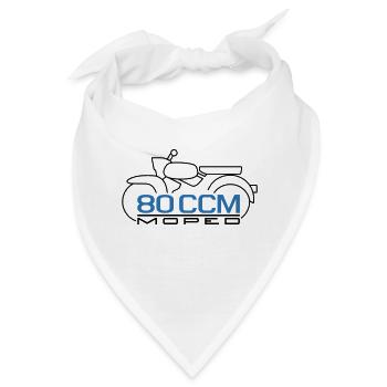 Moped Sperber Habicht 80 ccm Emblem - Bandana - Weiß - Vorne