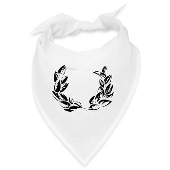 bay laurel lorbeer kranz symbol Symbole - Bandana - Weiß - Vorne