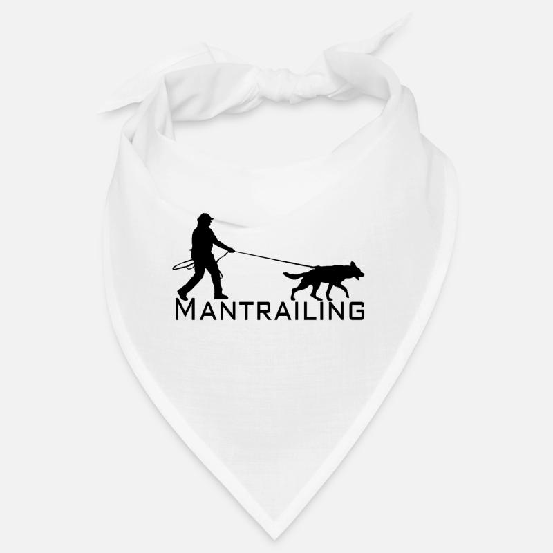 Mantrailing black - Bandana - white