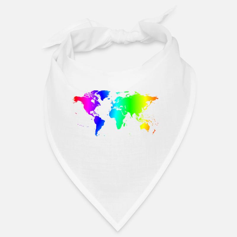 World map colorful Bandana