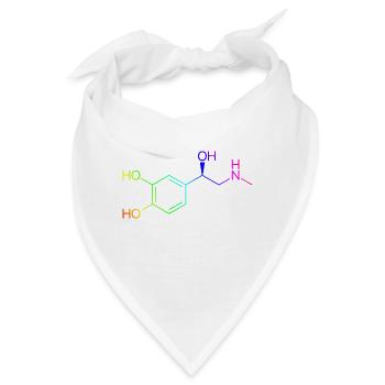 Adrenalin Molekül - Regenbogenfarben - Bandana - Weiß - Vorne