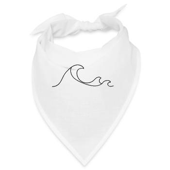 Wellen - Bandana - Weiß - Vorne