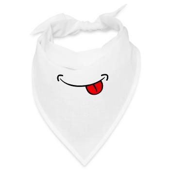 Lächeln Witzbold - Bandana - Weiß - Vorne