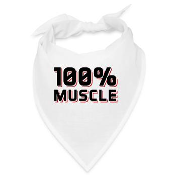 100% MUSCLE - Bandana - Weiß - Vorne