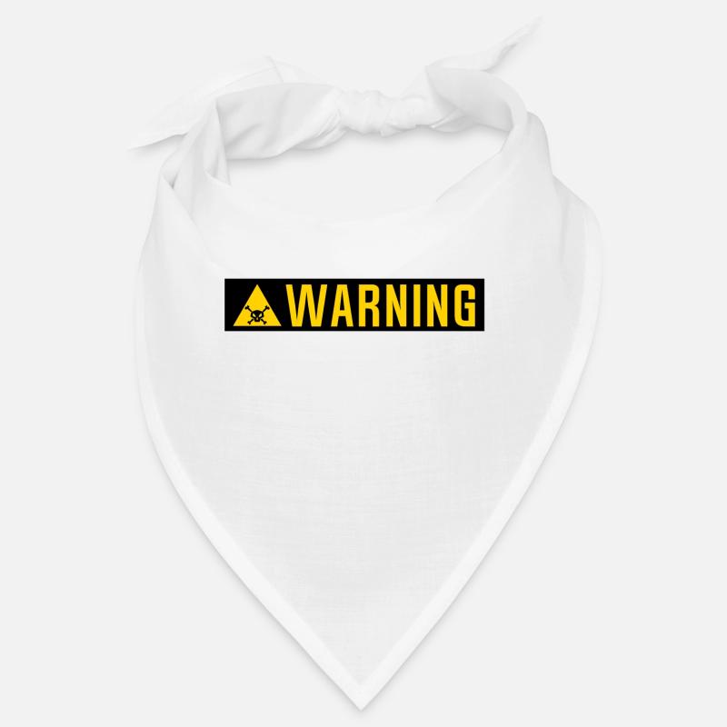 warning panel skull triangle plate Bandana