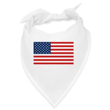 USA Flagge - Flagge - Bandana - Weiß - Vorne