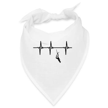 Herzschlag Apnoe - Bandana - Weiß - Vorne