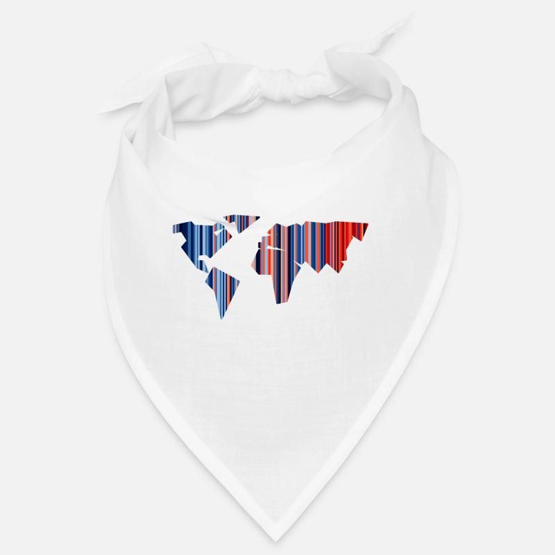 World Map - Climate Change - Warming Stripes - Earth Bandana