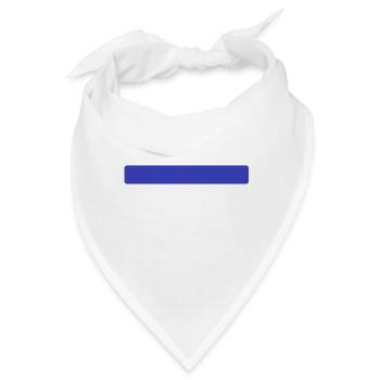 Blauer Streifen - Bandana - Weiß - Vorne