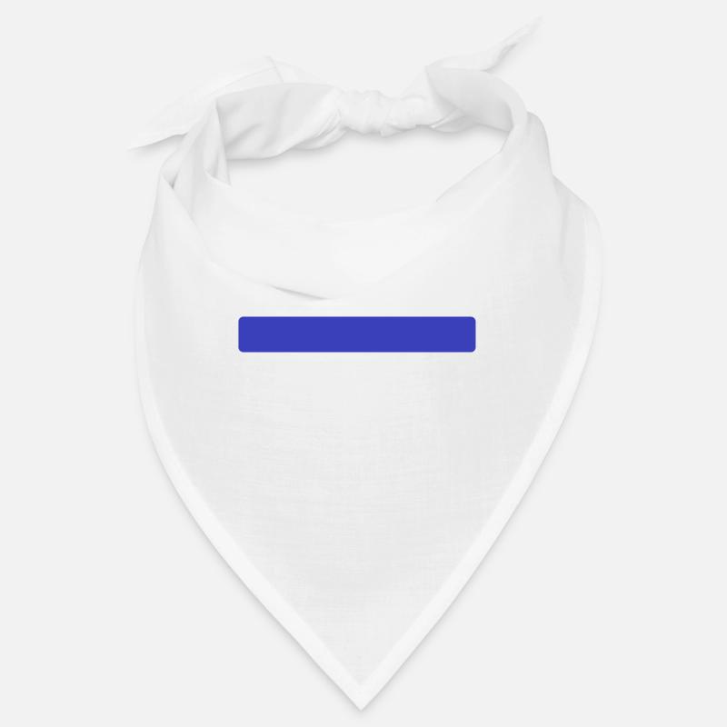 Blauer Streifen - Bandana - Weiß