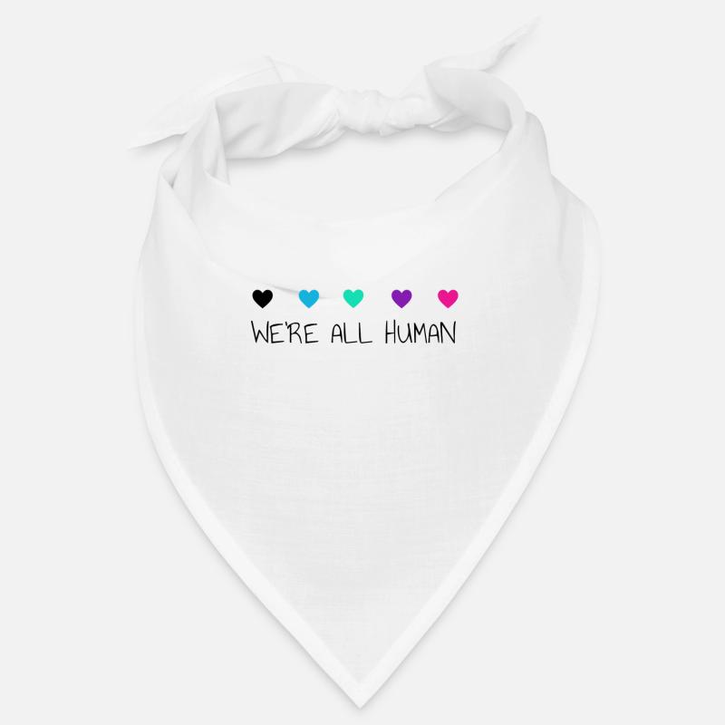 We are all human - Bandana - Weiß