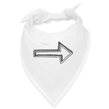 Pfeil - Bandana - Weiß - Vorne