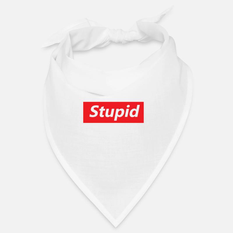 Stupid Bold Red Block Text Bandana