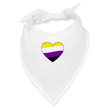 Pride Non-Binary - Bandana - Weiß - Vorne