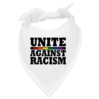 UNITE AGAINST RACISM - Bandana - Weiß - Vorne